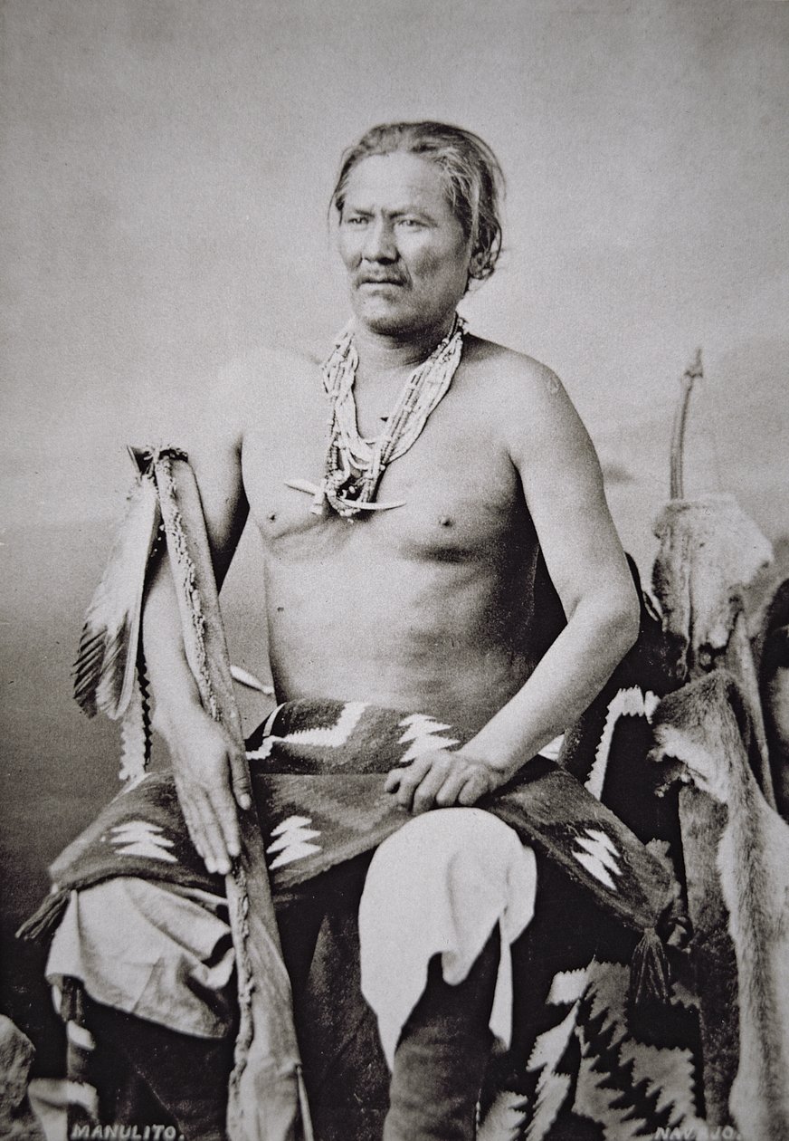 Manuelito (1818-93) chef for Navajo Nationen 1870-84 af American Photographer