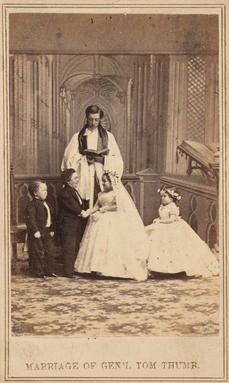 Bryllup med general Tom Thumb,1863 (foto) af American Photographer