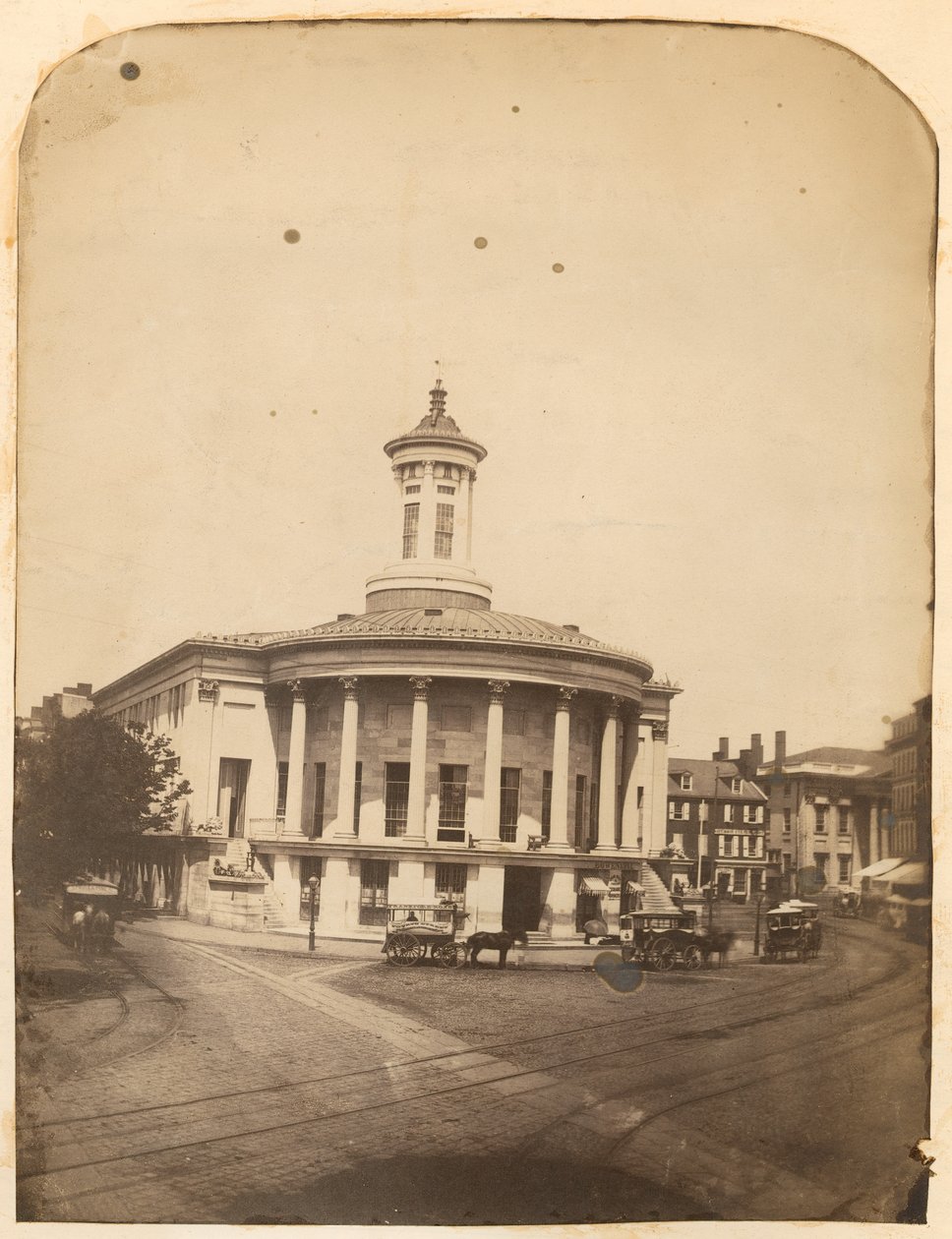 Merchants Exchange Building, 3rd Street at Walnut, ca. 1859 af American Photographer
