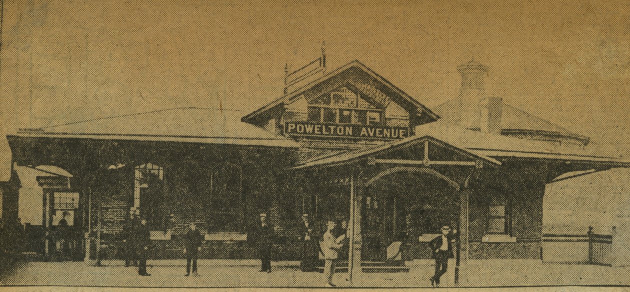 Avisudklip: Powelton Avenue Station, Pennsylvania, USA, 1896 (fotografisk tryk) af American Photographer