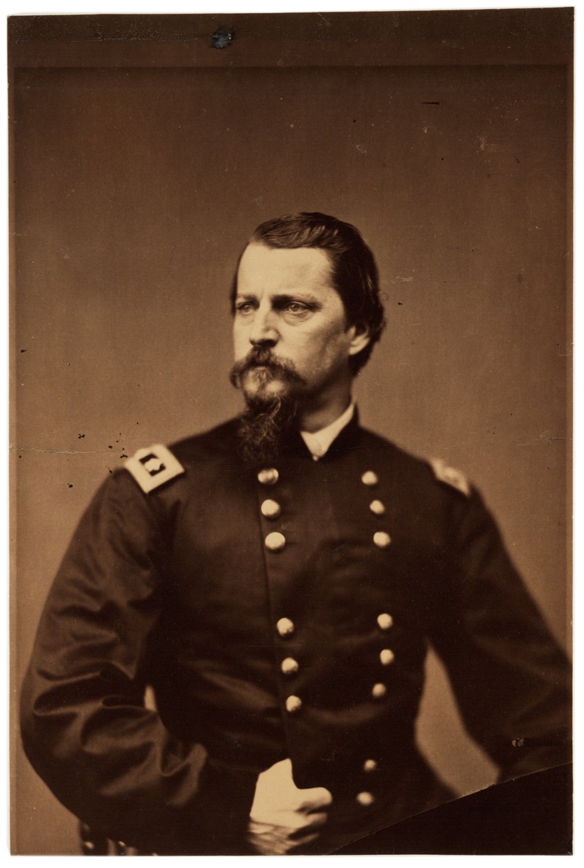 Fotografisk portræt af Winfield Scott Hancock, ca. 1860 (sepia-foto) af American Photographer