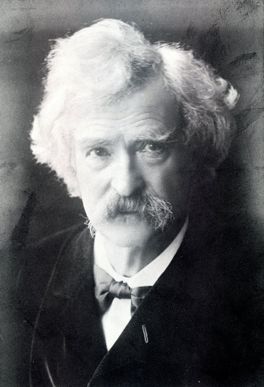 Portræt af Mark Twain (1835 - 1910). af American Photographer
