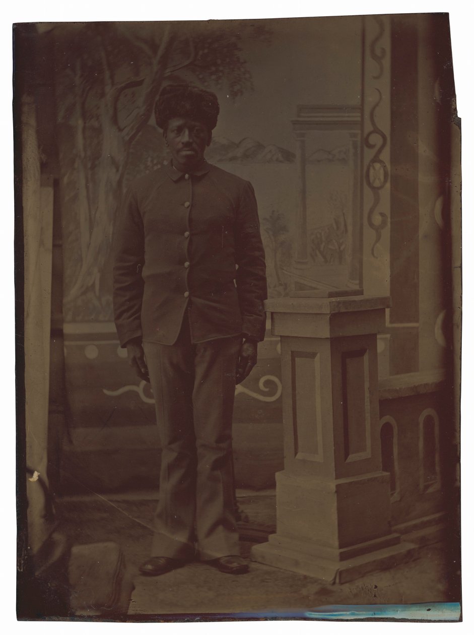 Portræt af en soldat, ca. 1880 (foto) af American Photographer