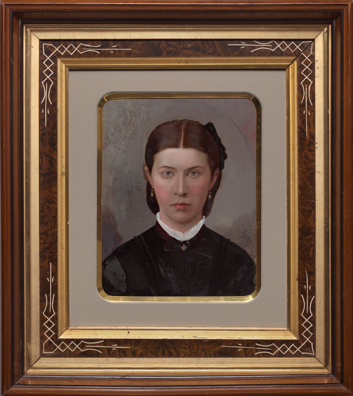 Portræt af en kvinde,1870-1880 (foto) af American Photographer