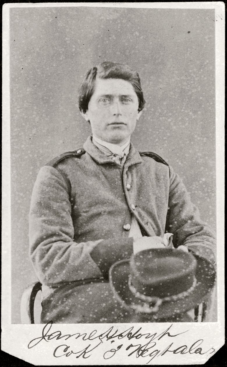Portræt af en soldat (s/h-foto) af American Photographer