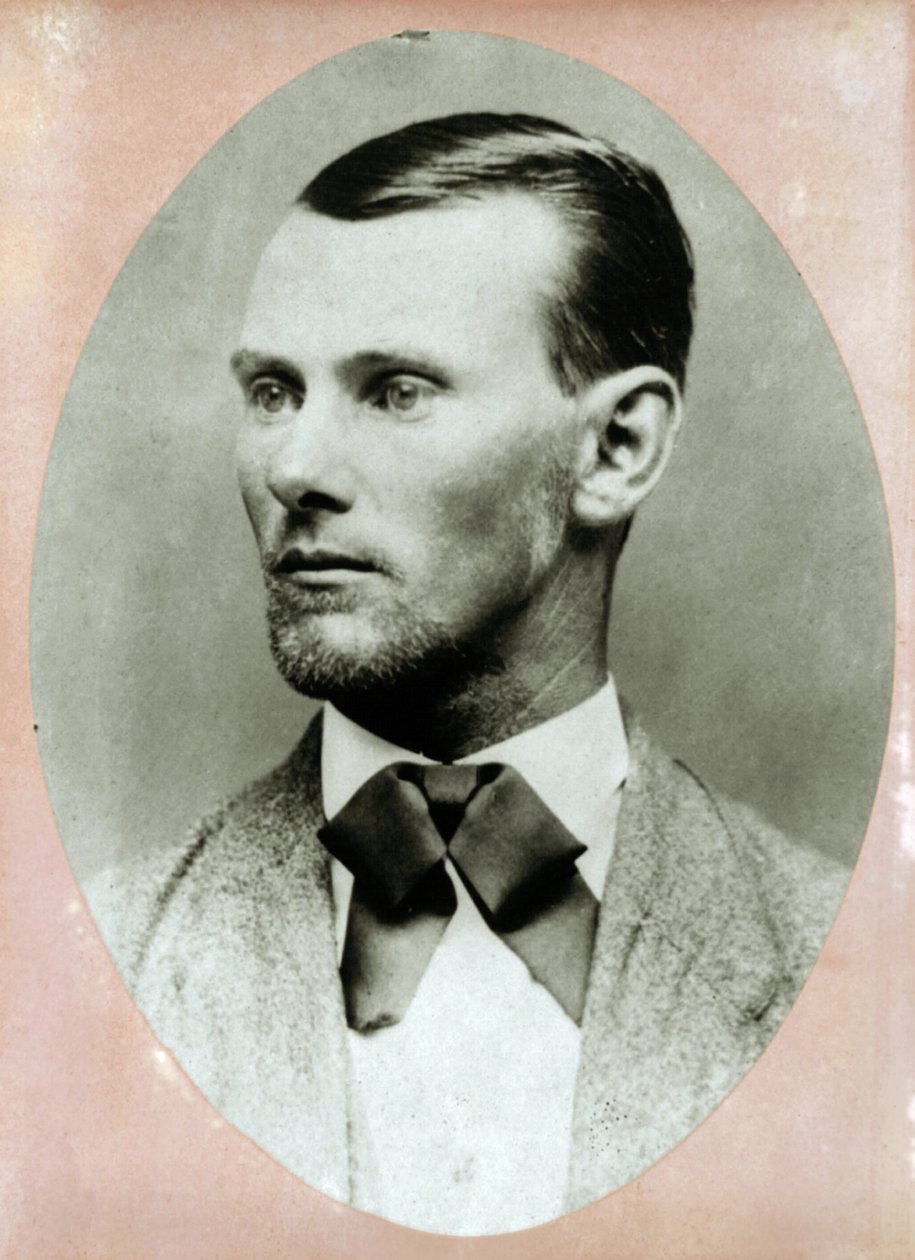 Portræt af forbryderen Jesse James (1847-1882) kort før hans død. Fotografi 1882. af American Photographer