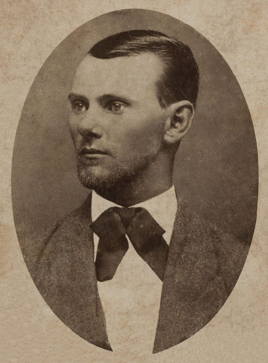 Portræt af den fredløse Jesse James (1847-1882), (kabinetfoto) af American Photographer