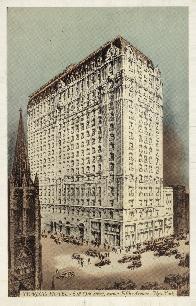 St Regis Hotel, East 55th Street og hjørnet af 5th Avenue, New York City, USA (farvefoto) af American Photographer