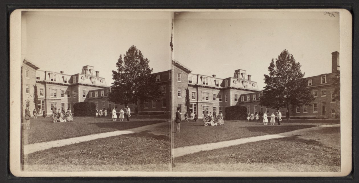 Stereoskopiske billeder af Oneida-samfundet, ca. 1870 (s/h-foto) af American Photographer