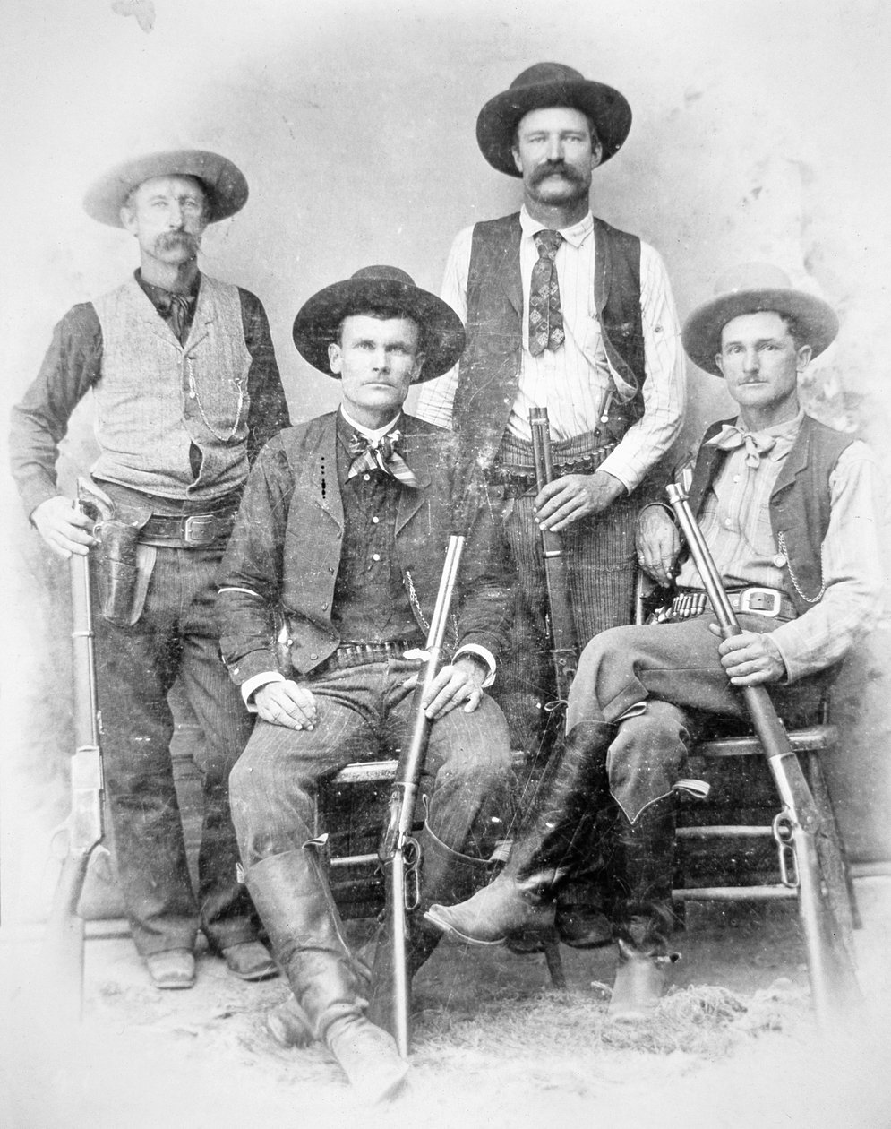 Texas Rangers bevæbnet med revolvere og Winchester-rifler af American Photographer