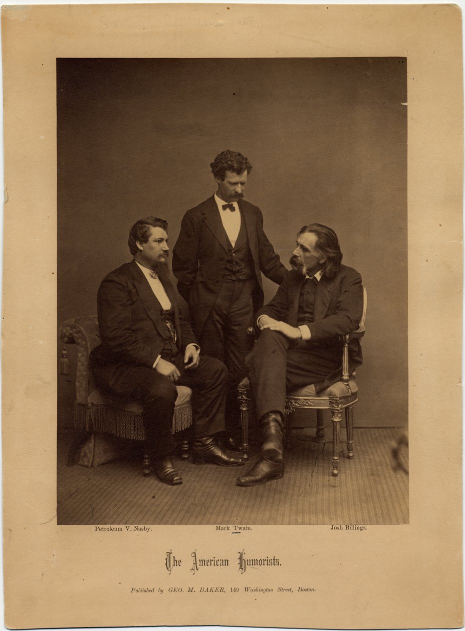 The American Humorists, gruppeportræt af George M Baker, Boston (albumfoto) af American Photographer