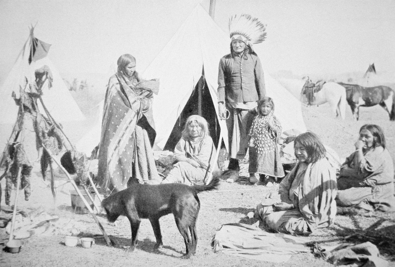 Sioux-reservatet ved Pine Ridge, South Dakota, ca. 1890 (s/h-foto) af American Photographer