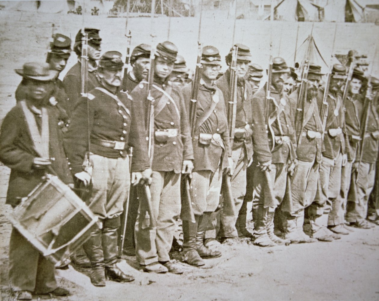 Det sjette Maine Infanteri Regt. Union Army, i parade efter slaget ved Fredericksburg af American Photographer