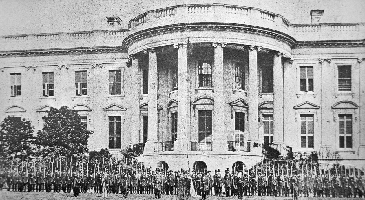 Det Hvide Hus, Washington D.C., i begyndelsen af den amerikanske borgerkrig af American Photographer
