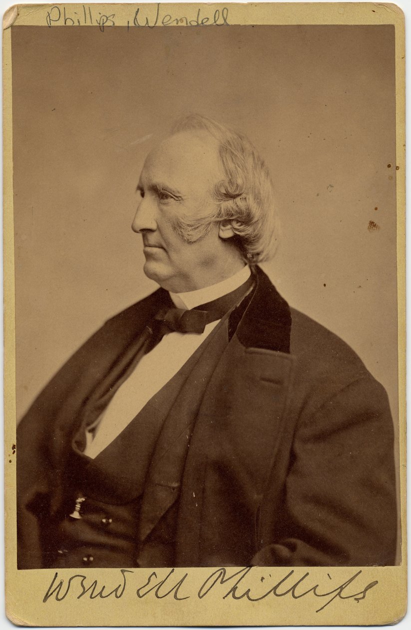 Wendell Phillips (1811-84), amerikansk afskaffelsesforkæmper og fortaler for indianere (albuminfoto) af American Photographer