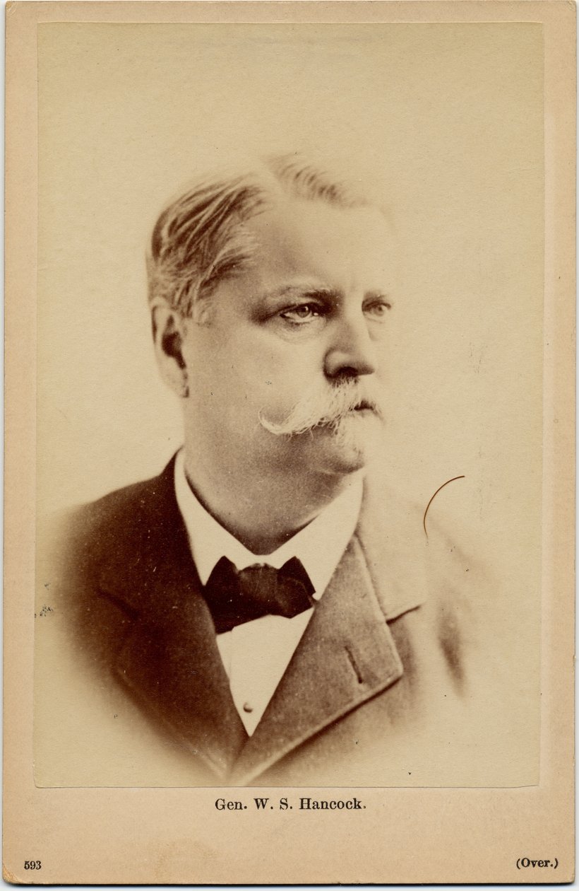 Winfield Scott Hancock (1824-86), general i den amerikanske hær, foto af B B Russell, Boston (albumenfoto) af American Photographer