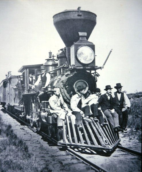 Arbejdere på Chicago, Milwaukee & St Paul Railway Company, ca. 1875 (s/h-foto) af American Photographer