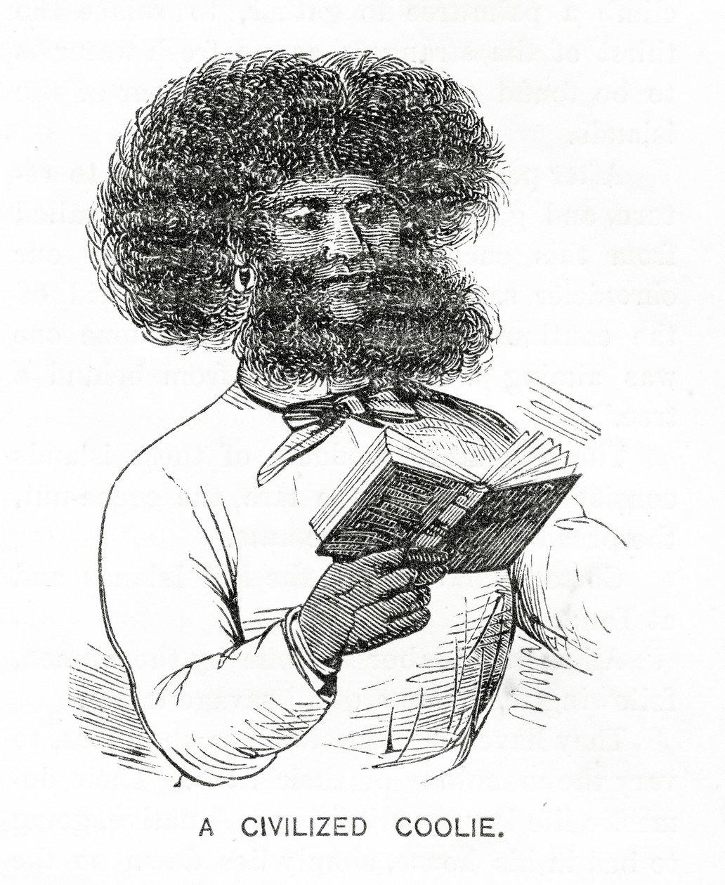 A Civilized Coolie, illustration fra Appletons Journal, 4. maj 1872 af American School