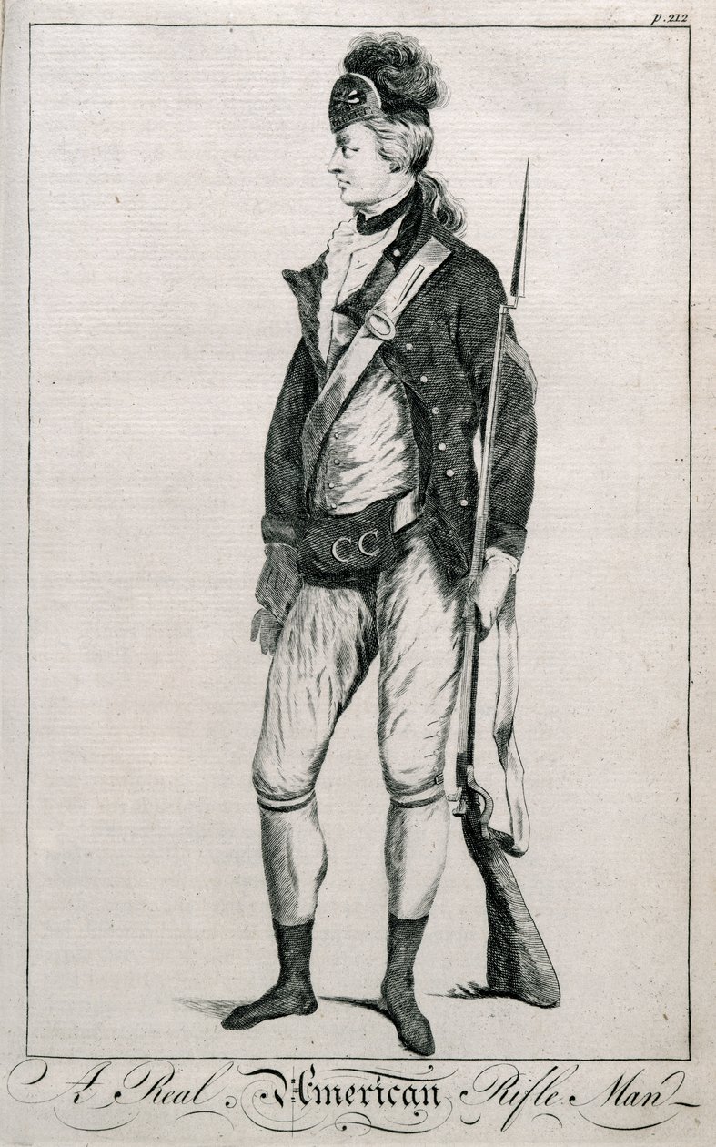 A Real American Rifleman, side 212 fra Imparial History of the War af American School