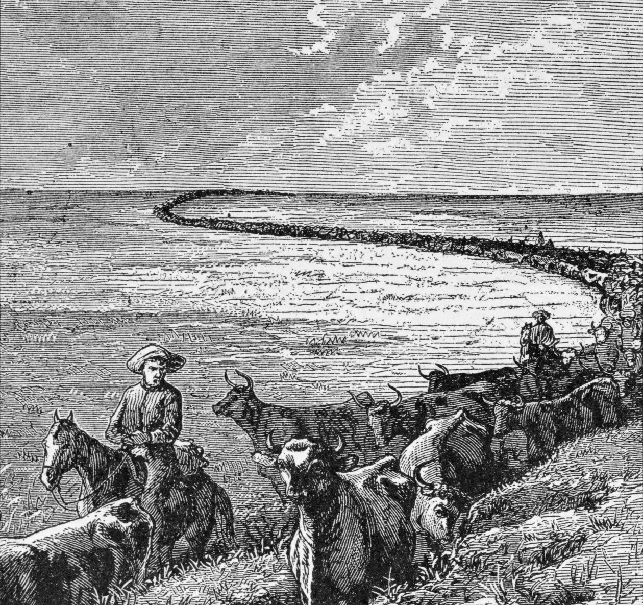 A Trail in the Great Plains, illustration fra 