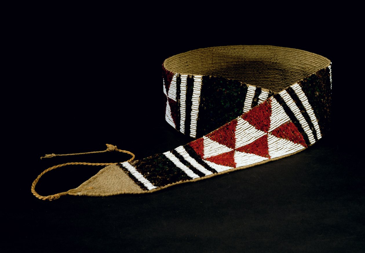 A Womans Ceremonial Belt, Maidu-stammen, Californien af American School