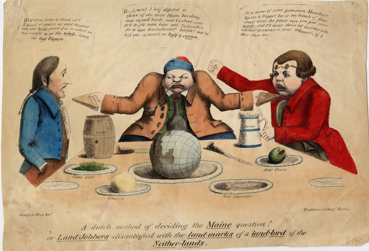 En hollandsk metode til at afgøre Maine-spørgsmålet!, ca. 1831 af American School