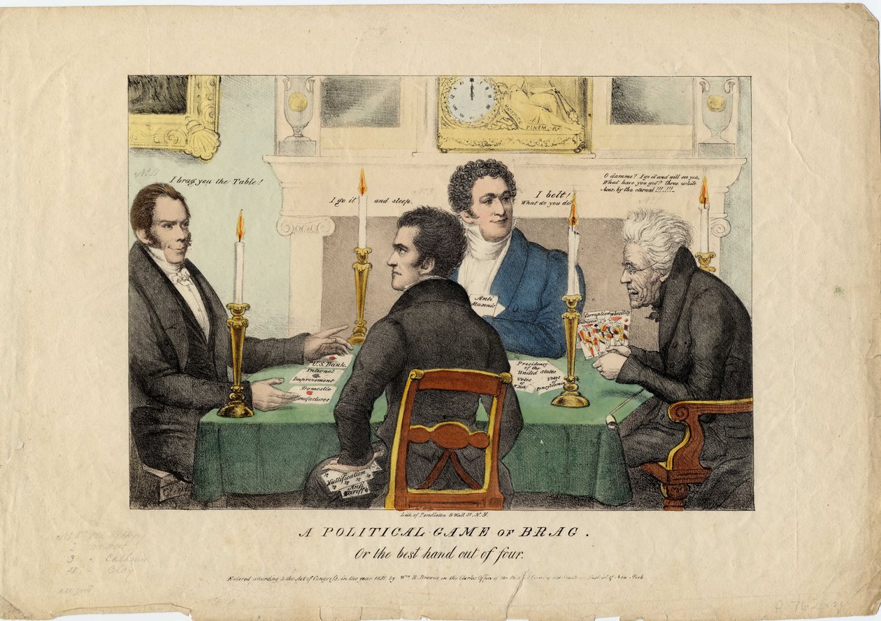 Et politisk spil om pral, eller den bedste hånd ud af fire, 1831 af American School