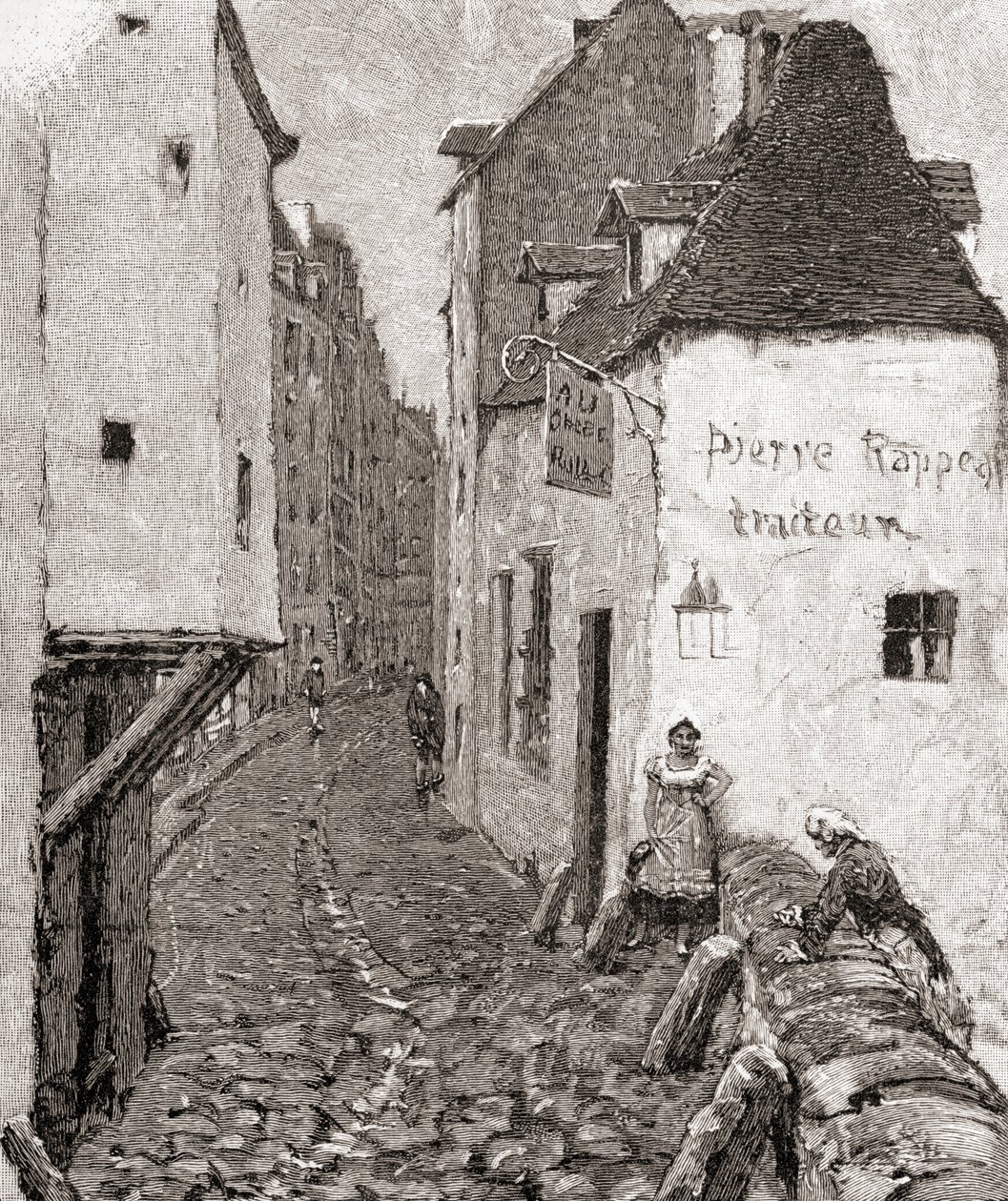 En gade i det gamle Paris i det 19. århundrede, fra 