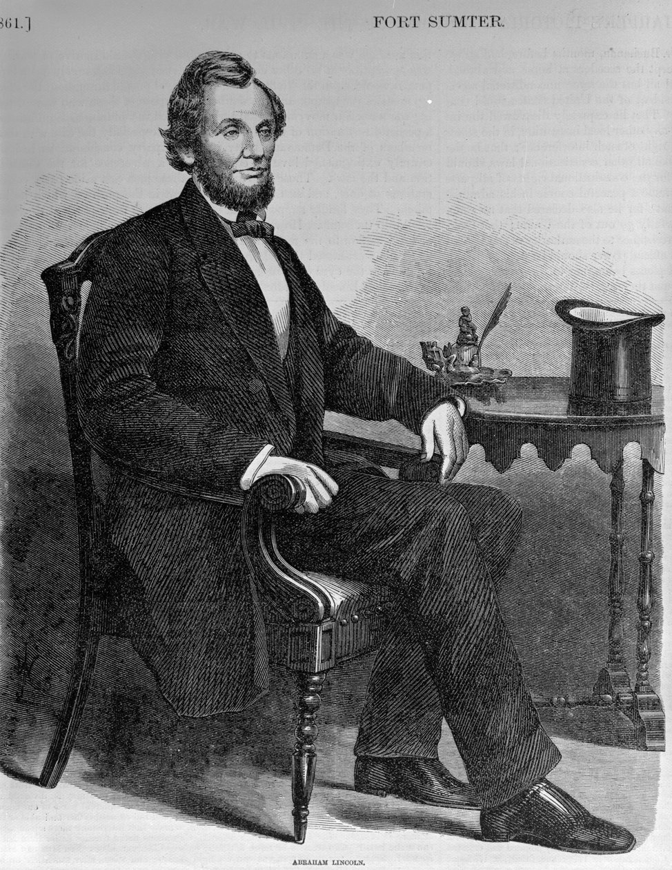 Abraham Lincoln, fra Harpers Pictorial History of the Civil War af American School