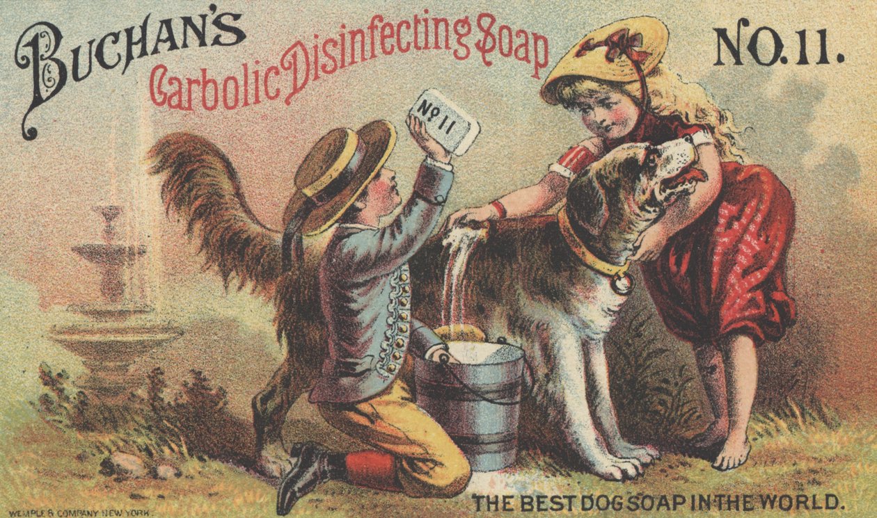 Annonce for Buchans Carbolic Desinfektionssæbe nr. 11, ca. 1880 af American School