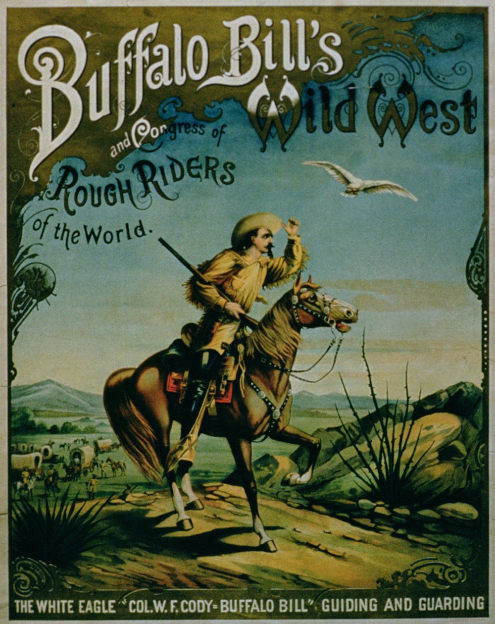 Annonce for Buffalo Bills Wild West og Congress of Rough Riders of the World af American School