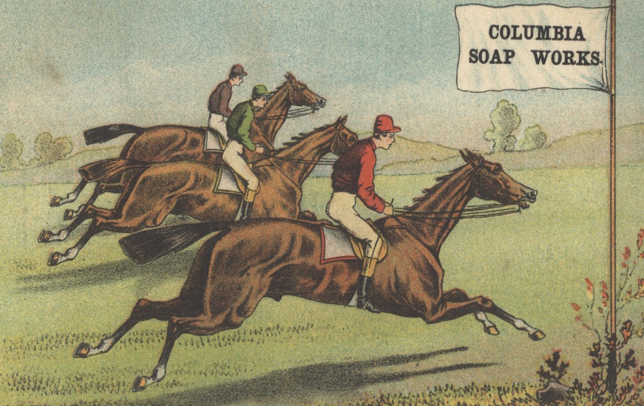 Annonce for Columbia Soap Works, ca. 1880 af American School