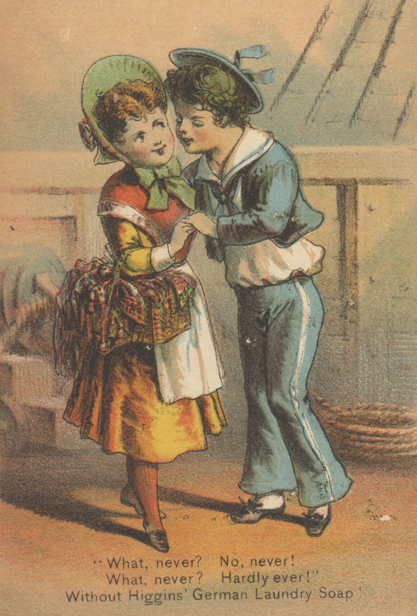 Annonce for Higgins tysk vaskesæbe, ca. 1880 af American School
