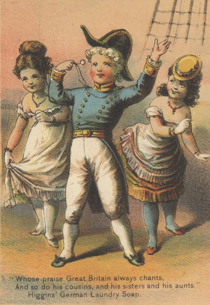 Annonce for Higgins tysk vaskesæbe, ca. 1880 af American School