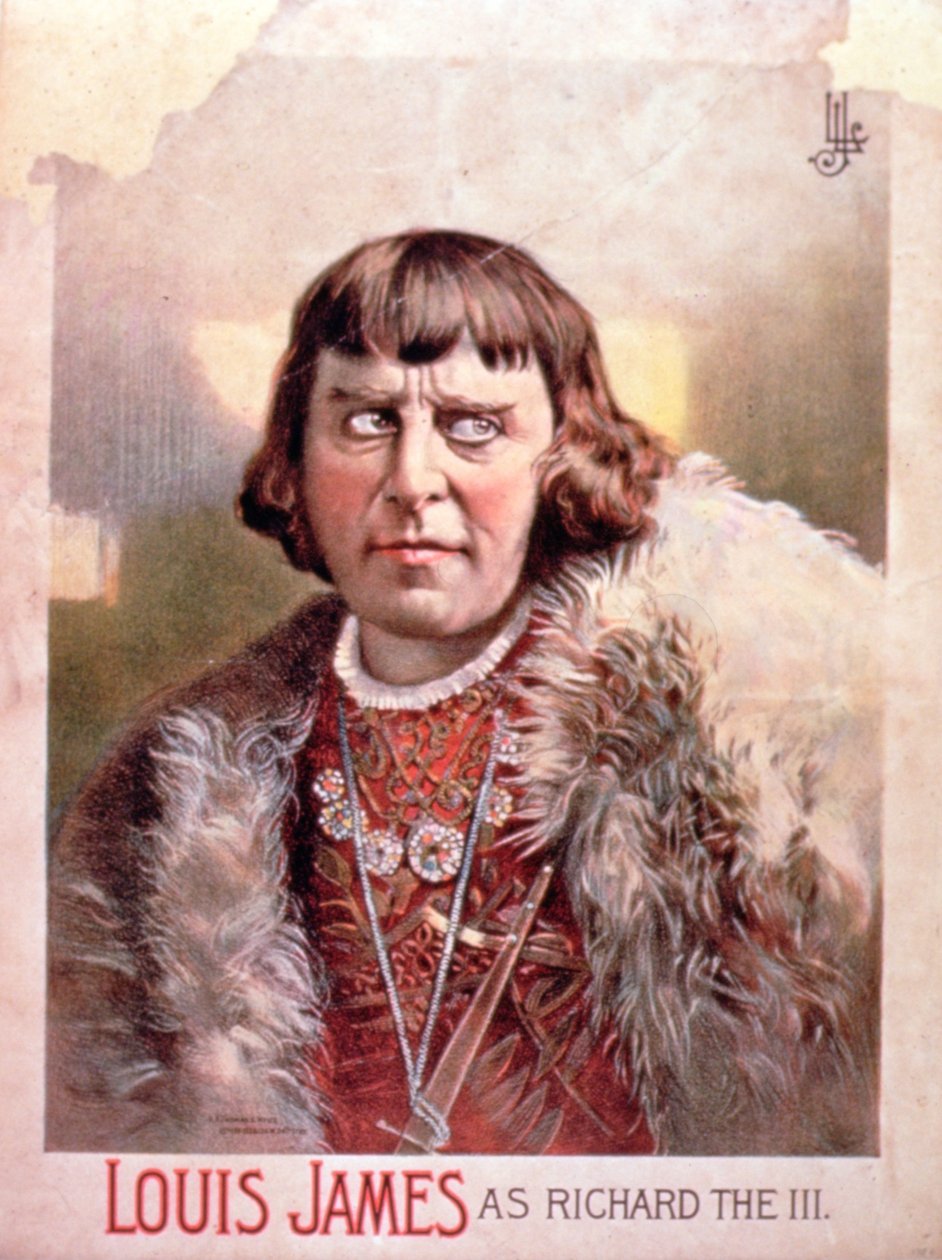 Annonce for Louis James som Richard III af American School
