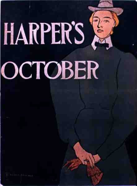 Annonce for oktoberudgaven af Harper