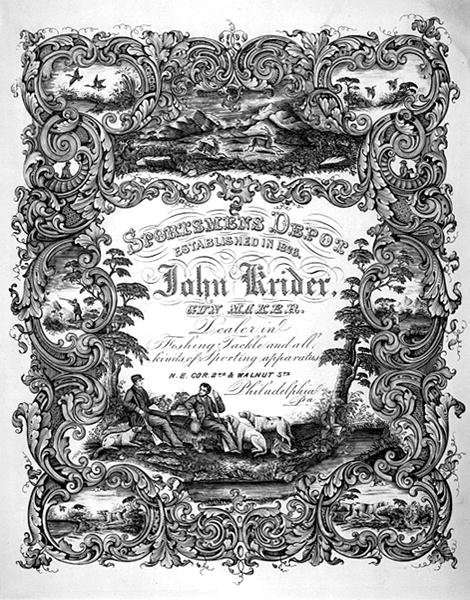 Annonce for John Kreider, Gun Maker, Philadelphia, ca. 1860 (litho) af American School