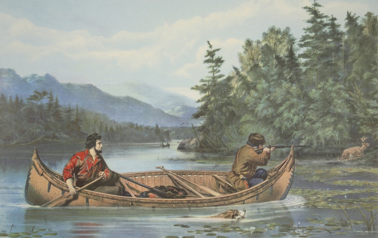 Amerikanske jagtscener, En god chance , udg. 1863, Currier & Ives af American School