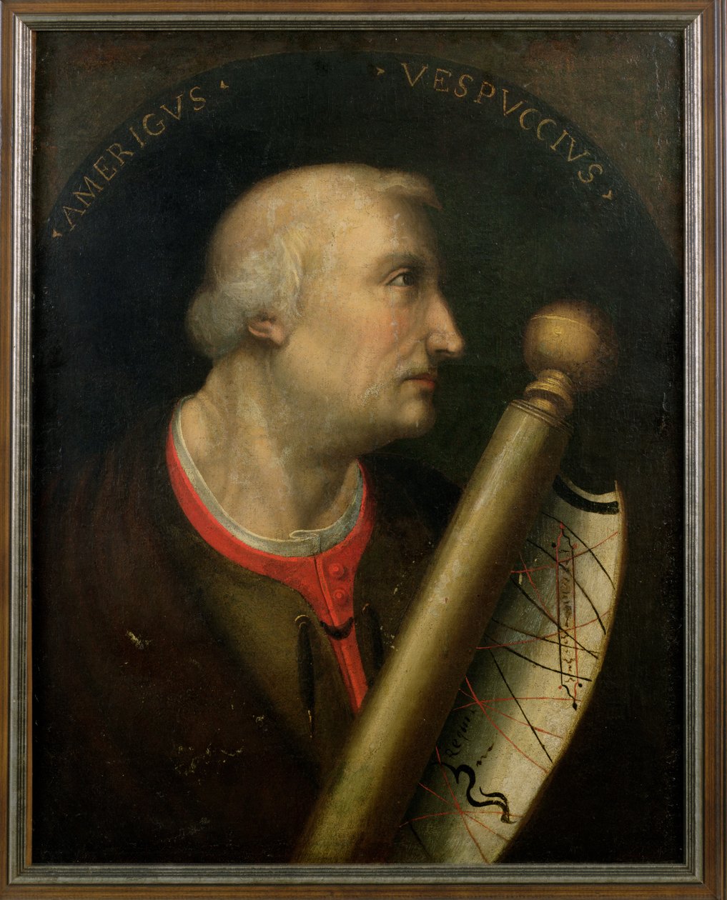 Amerigo Vespucci (1452-1512) af American School