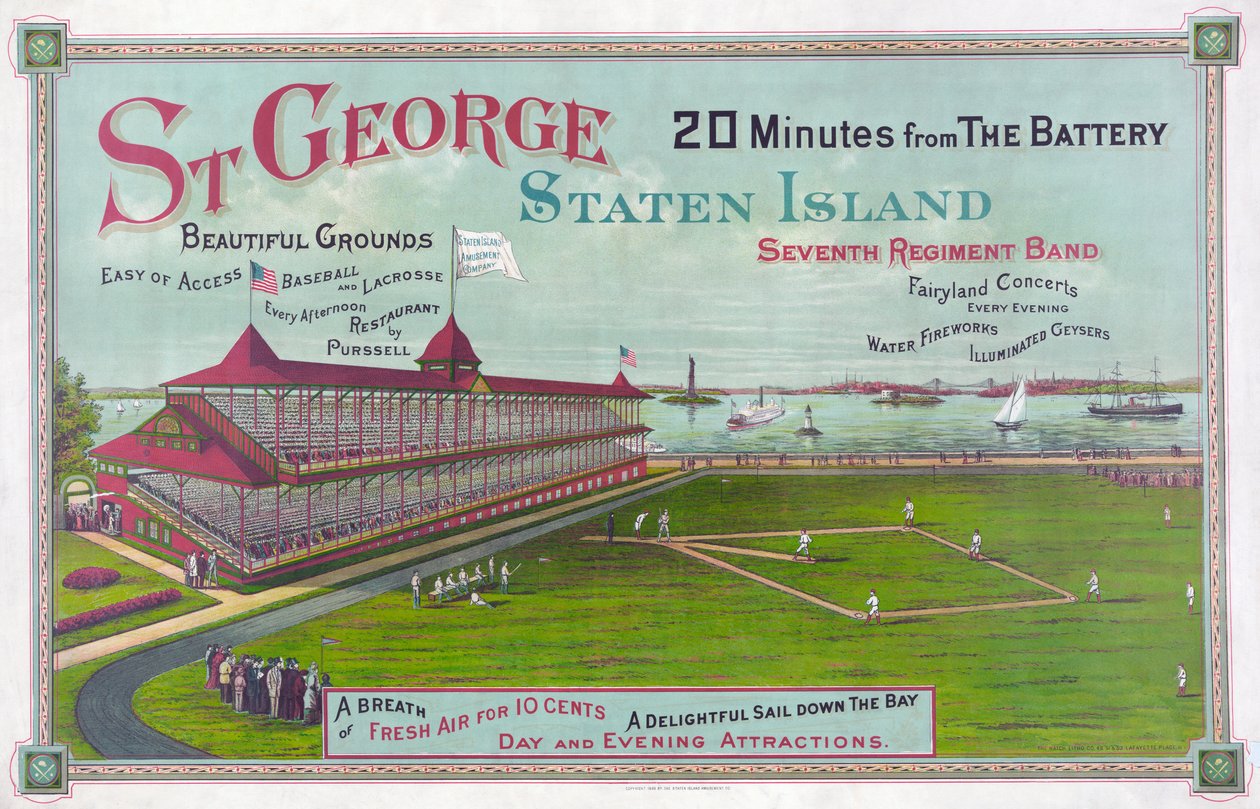 Baseballbane ved St. George Park, Staten Island af American School