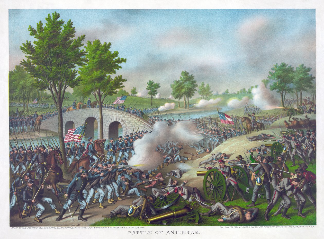 Slaget ved Antietam, pub. Kurz  Allison af American School