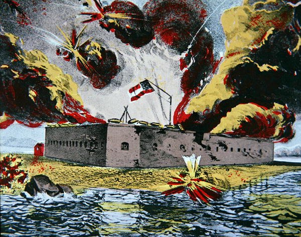 Bombardement af Fort Pulaski, Cockspur Island, Georgia af American School