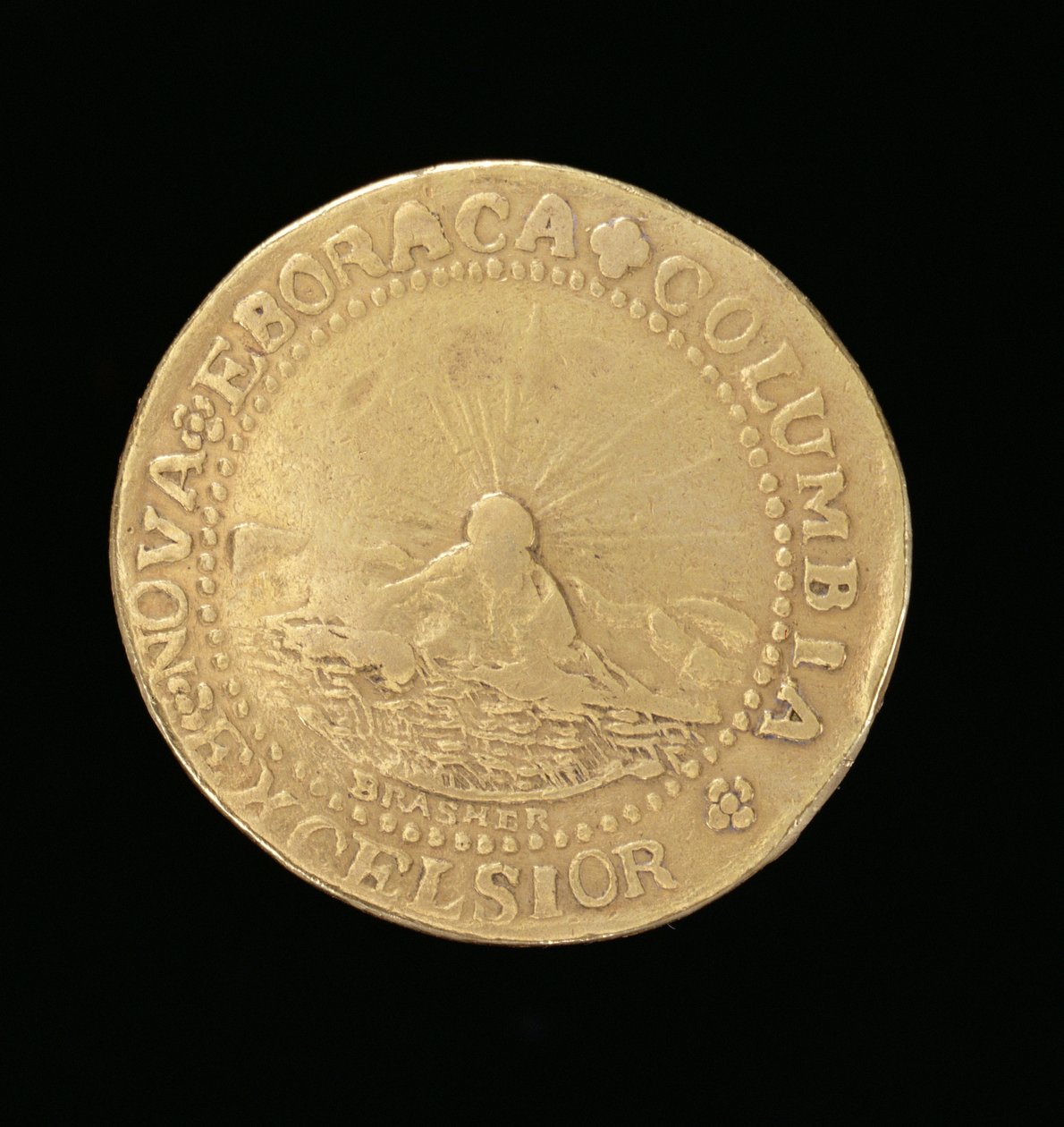 Brasher Doubloon, New York, 1787 (guld) (se også 343637) af American School