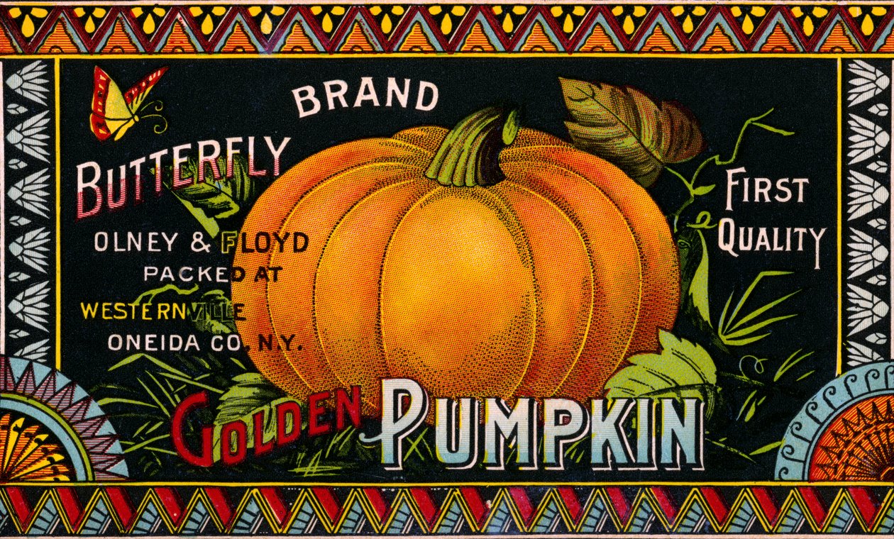 Butterfly Golden Pumpkin Produktetikette af American School