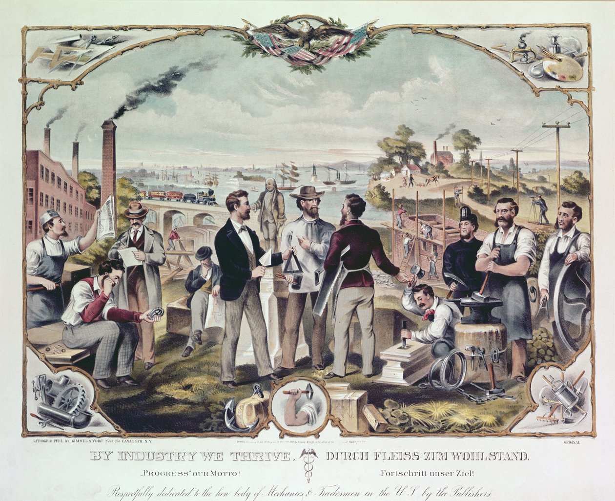 Af Industry We Thrive, udgivet af Kimmel og Voigt, 1873 af American School