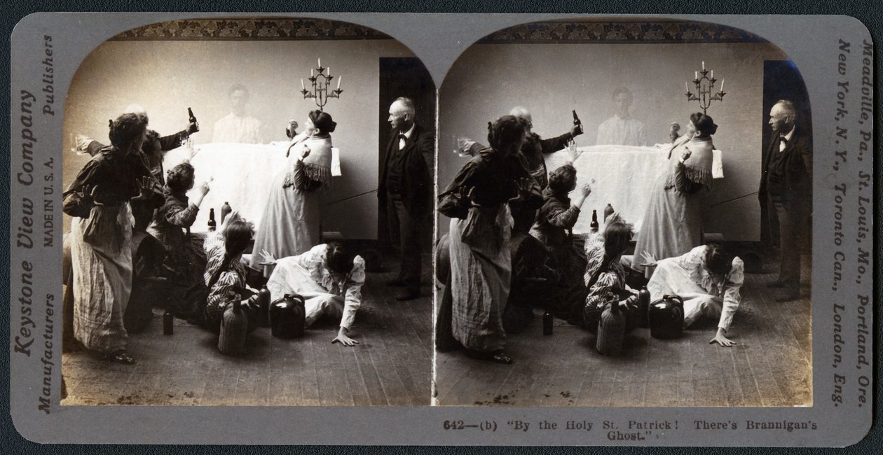 Ved den hellige St. Patrick! Theres Brannigans spøgelse (stereograf) af American School