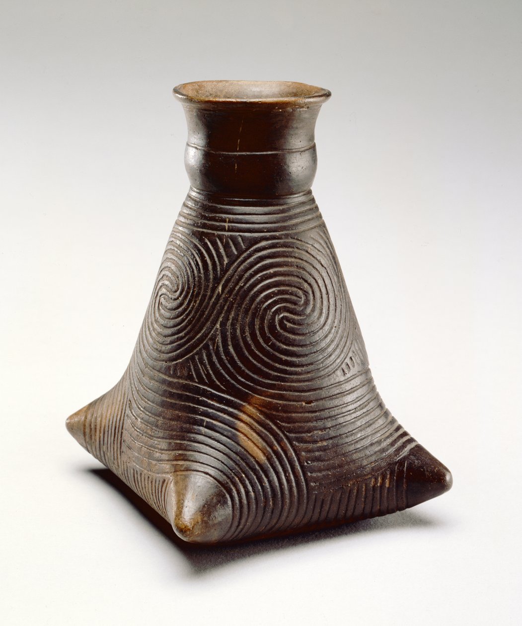 Caddo indskåret flaske, 1200-1500 (keramik) af American School