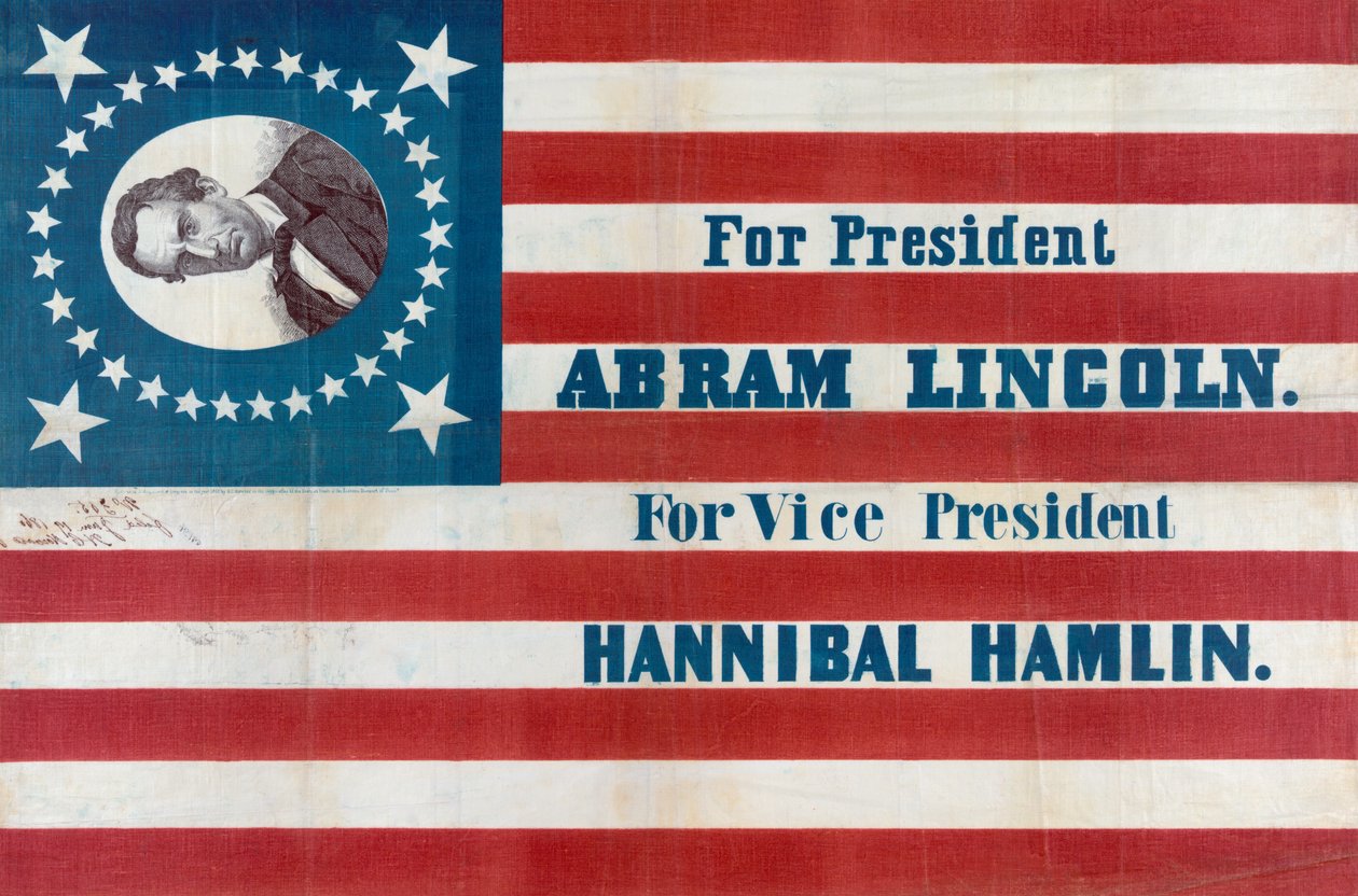 Kampagneflag for Abraham Lincoln af American School