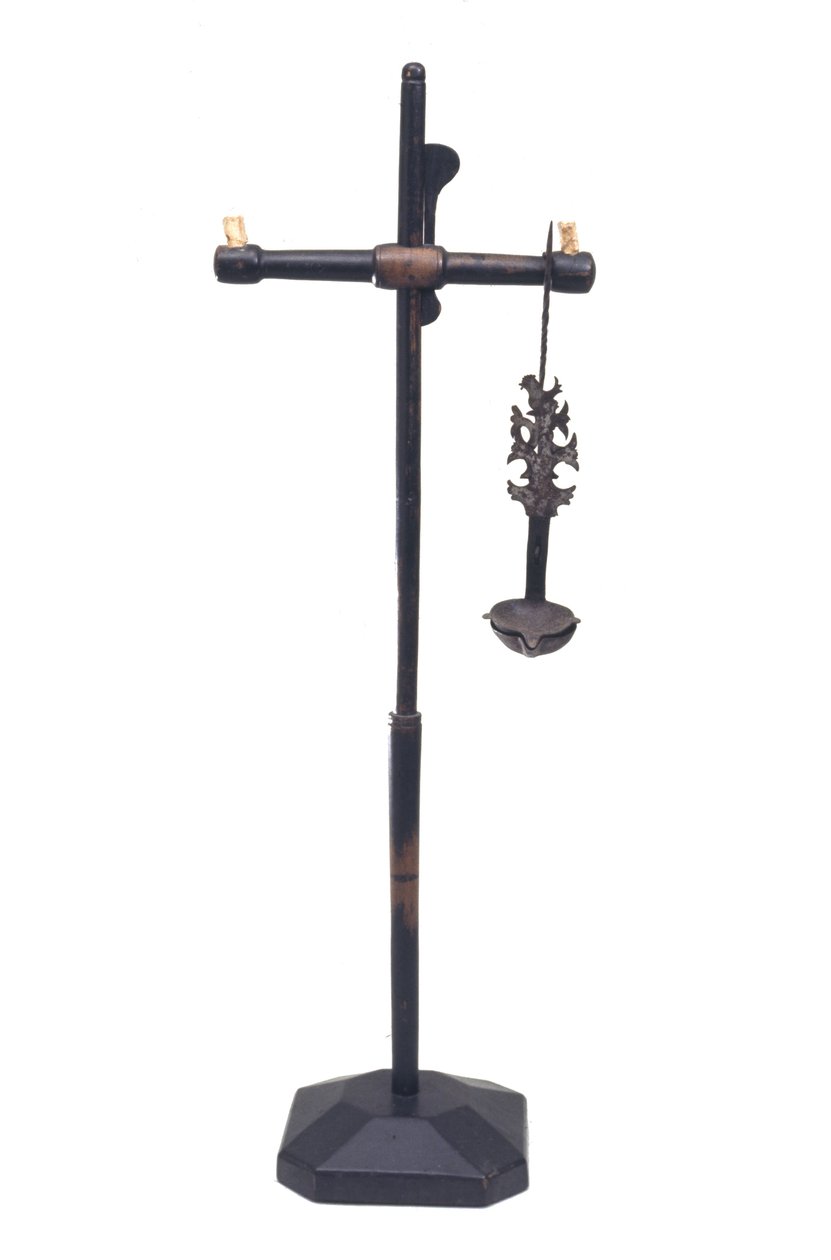 Lysestage, ca. 1710-1730 (ahorn) af American School