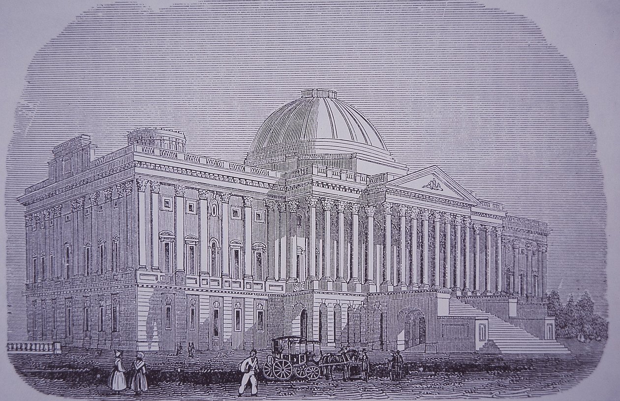 Capitol Building, Washington DC, USA, ca. 1848 (gravering) af American School